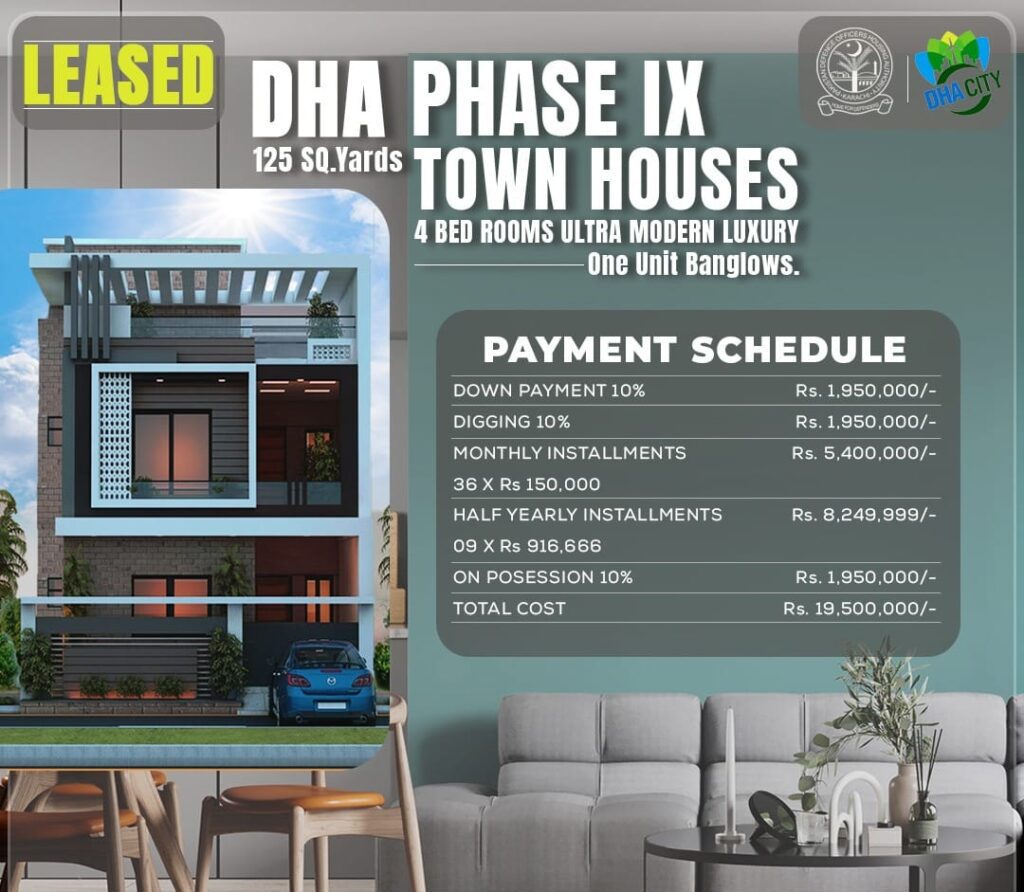 Town House for Sale in DHA City Phase 6 Karachi 1 town house for sale in DHA City Phase 6