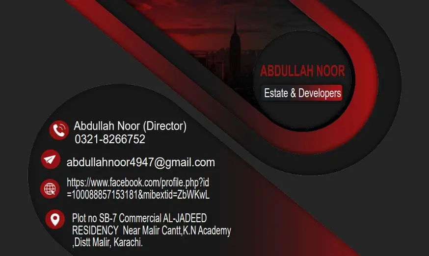 Abdullah Noor Estate & Developers in Karachi 1 Abdullah Noor Estate & Developers in Karachi (2)